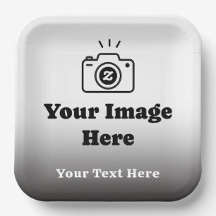 Personalised Favourite Photo with Text Paper Plate