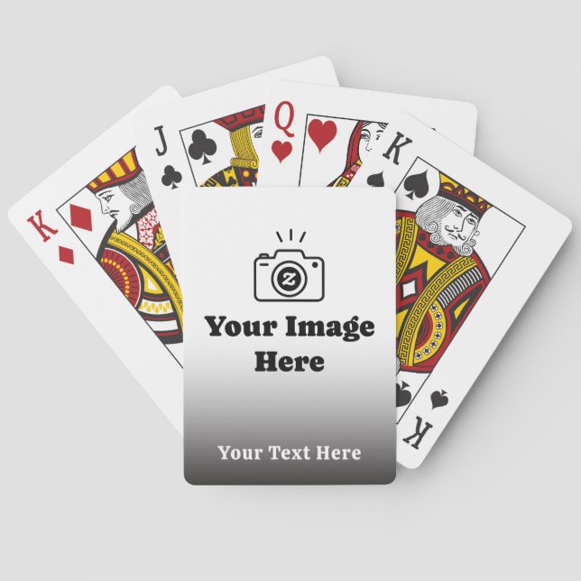 Personalised Favourite Photo with Text Playing Cards (Back)