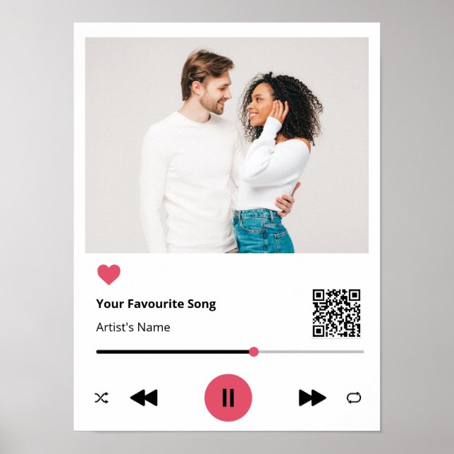 Personalised Favourite Song - Canvas Print (Front)