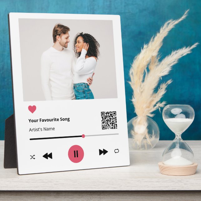 Personalised Favourite Song Tabletop Plaque (Side)