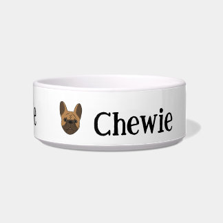Personalised Fawn French Bulldog Ceramic Dog Bowl