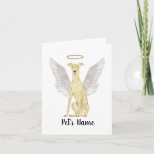 Personalised Fawn Greyhound Sympathy Memorial Card