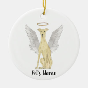 Personalised Fawn Greyhound Sympathy Memorial Ceramic Ornament