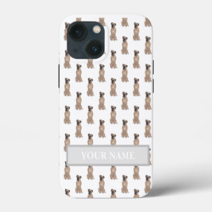 Personalised Fawn Masked Boxer Dog iPhone 13 Mini Case