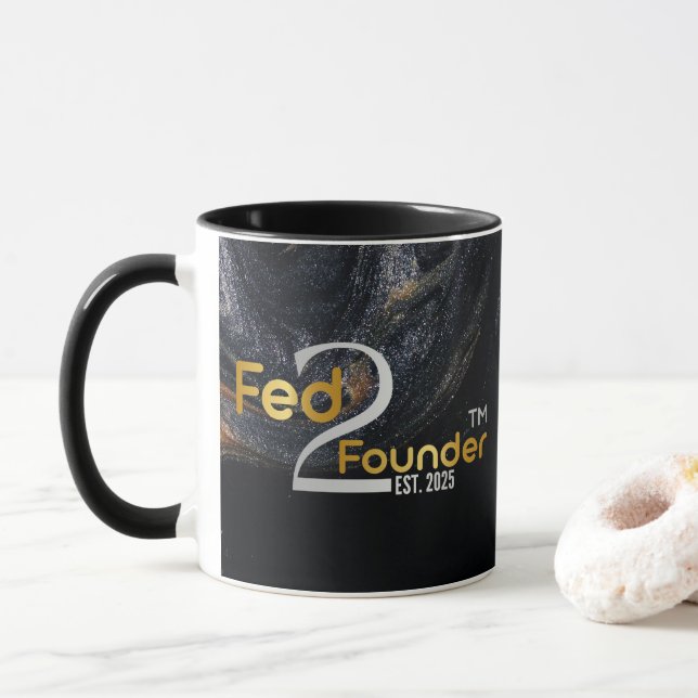 Personalised "Fed2Founder" Galaxy Mug  (With Donut)