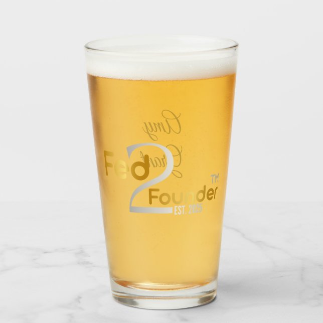 Personalised "Fed2Founder" Glass Cup (Front Filled)