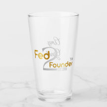 Personalised "Fed2Founder" Glass Cup