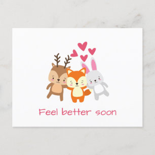 Personalised Feel Better Soon Postcard