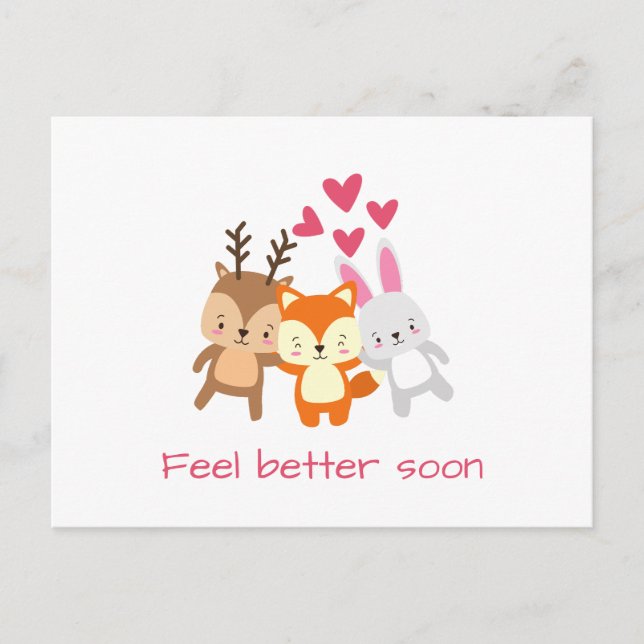 Personalised Feel Better Soon Postcard (Front)