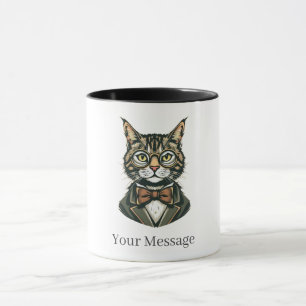 Personalised Feline Gentleman Coffee Cup