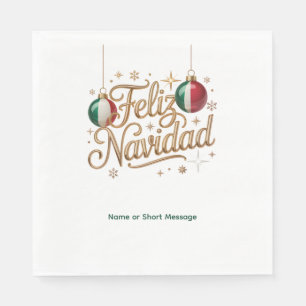 Personalised Feliz Navidad Mexican Christmas Paper Napkin