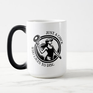 Personalised female Disc Golf  Magic Mug