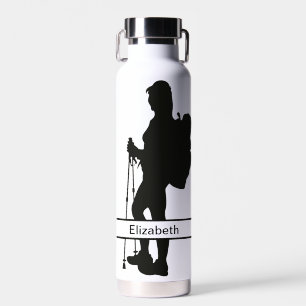 Personalised Female Hiker Water Bottle