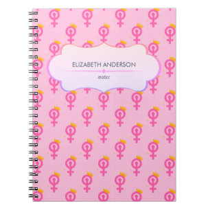 Personalised Feminist Pink Notebook