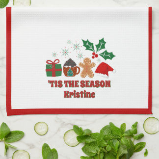 Personalised Festive Christmas Tea Towel