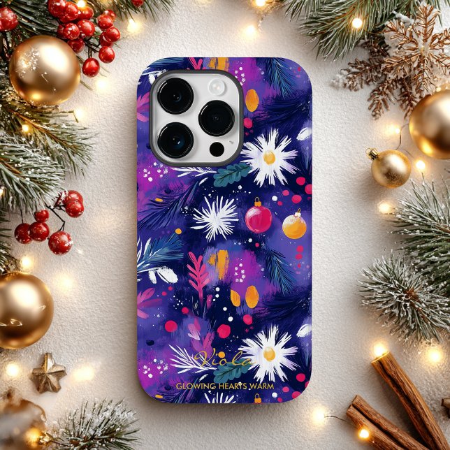 Personalised Festive Flowers and Ornaments Case-Mate iPhone Case (Creator Uploaded)