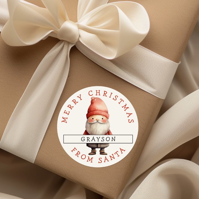 Personalised Festive Santa Christmas Sticker (Creator Uploaded)