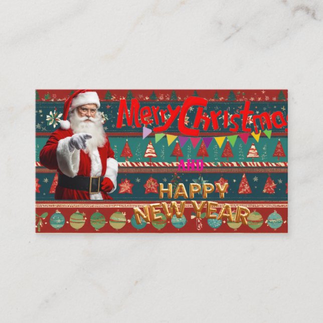 Personalised Festive Wishes Business Card (Front)