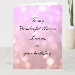 Personalised Fiance Birthday Card