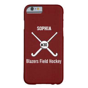 Personalised Field Hockey Team Name Jersey Number Barely There iPhone 6 Case
