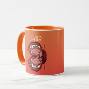 Personalised Fierce Expression of a Vampire’s Fang Mug