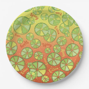 Personalised Fiesta Spicy Margarita & Limes Paper Plate