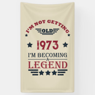 Personalised fifty vintage 50th birthday party banner