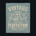 Personalised fifty vintage 50th birthday party fleece blanket<br><div class="desc">Make your birthday special with this unique design. Add a touch of sophisticated elegance to your birthday celebration with our exquisite, one-of-a-kind designs. These graphics bring sophistication and originality to any product, creating a memorable and stylish gift. They are perfect for those who appreciate a touch of timeless glamour on...</div>