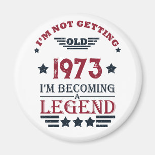 Personalised fifty vintage 50th birthday party magnet