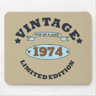 Personalised fifty vintage 50th birthday party mouse pad