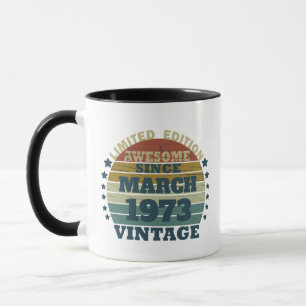 Personalised fifty vintage 50th birthday party mug