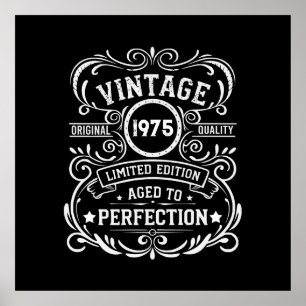 Personalised fifty vintage 50th birthday party poster