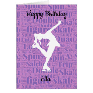 Personalised Figure Ice Skating Birthday Card