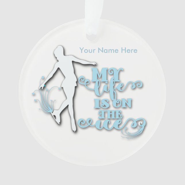 Personalised Figure Skater Ornament (Front)