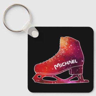 Personalised Figure Skating Space Boot Key Ring