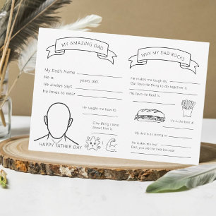Personalised Fill-in-the-Blanks Father's Day Card