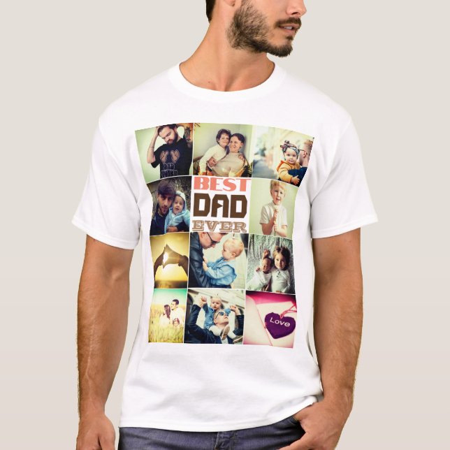Personalised filtered photo custom text  T-Shirt (Front)