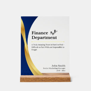 Personalised Finance Department  Acrylic Sign