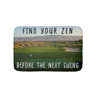 Personalised Find Your Zen Golf Course Bath Mat
