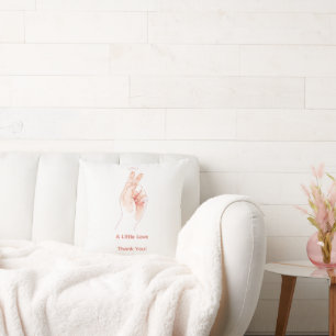 Personalised Finger Heart Nursery Pillow