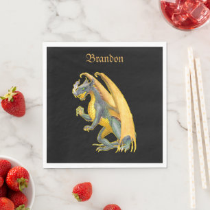 Personalised Fire Breathing Dragon Napkin