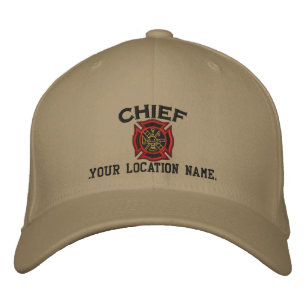 Personalised Fire Chief Custom Cap Embroidery