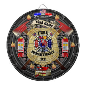 Personalised Fire Department Dart Board