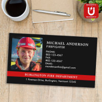 Personalised Fire Department Firefighter Photo