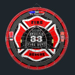 Personalised Fire Department Helmet City Side Dartboard<br><div class="desc">The perfect firefighter inspired dartboard for the firefighter or firefighting fan of the family. Fully customisable! Enjoy! *Thank you for your service if you've served in any capacity!</div>