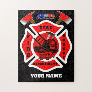 Personalised Fire Department Jigsaw Puzzle