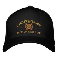Personalised Fire Lieutenant Custom Cap Embroidery