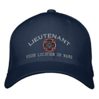 Personalised Fire Lieutenant Custom Cap Embroidery