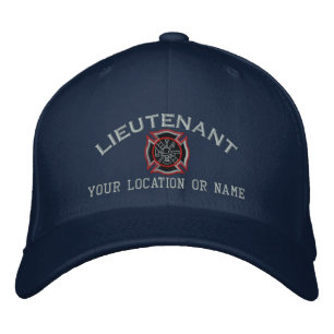 Personalised Fire Lieutenant Custom Cap Embroidery
