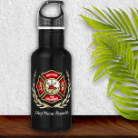 Personalised Firefighter 532 Ml Water Bottle<br><div class="desc">Firefighter's keepsake,  personalised water bottle. Perfect for birthdays,  promotions,  graduation or retirement.</div>